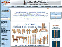 Tablet Screenshot of adamswoodproducts.com